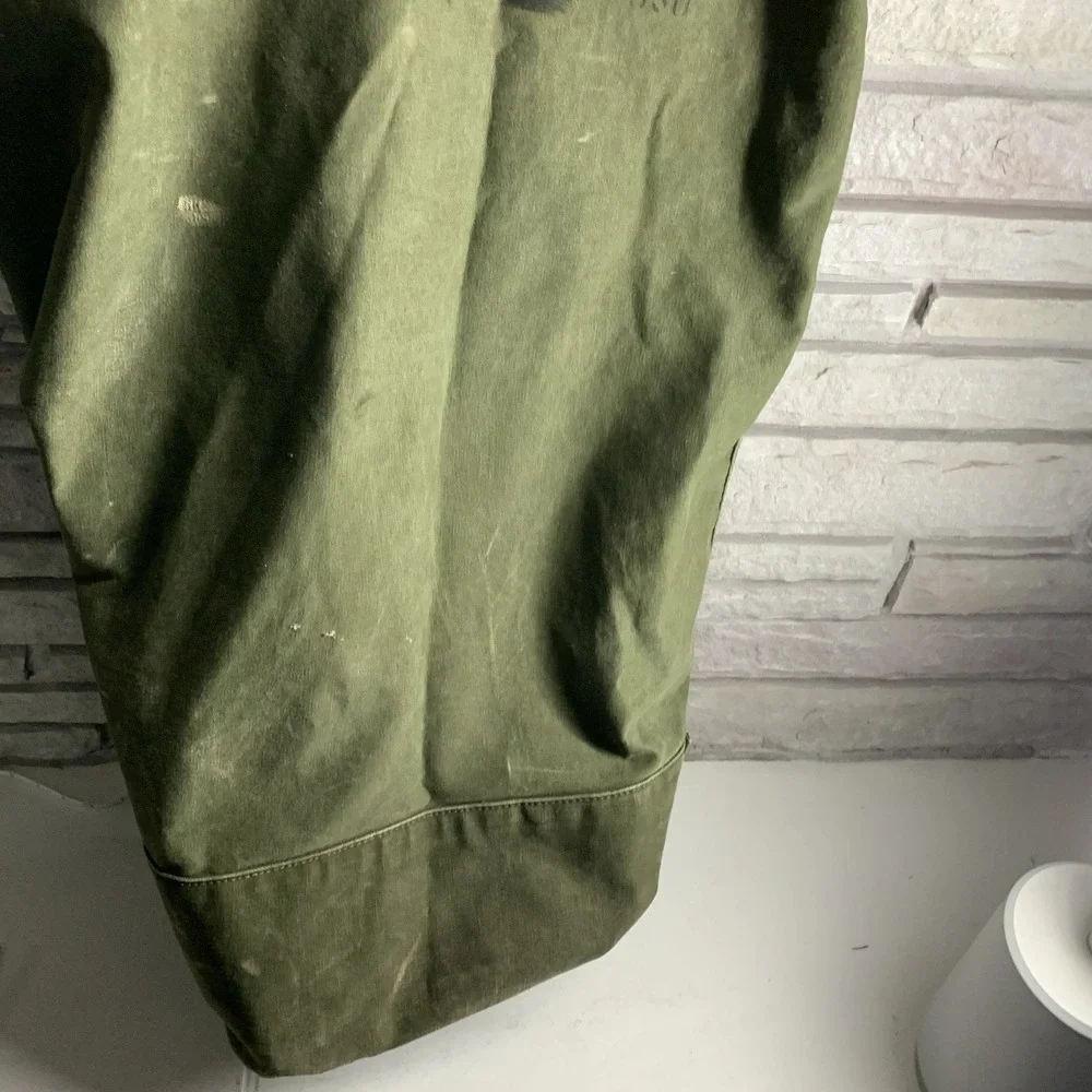 Vintage US Military Olive Drab Canvas Duffel Bag Sea Bag Top Load 36 Inch